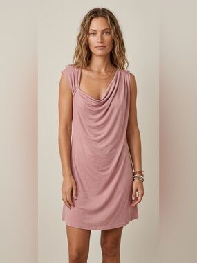 Free People Beach Cora Mini Summer Dress in Soft Pink Size Large